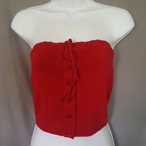 RED CROP TOP